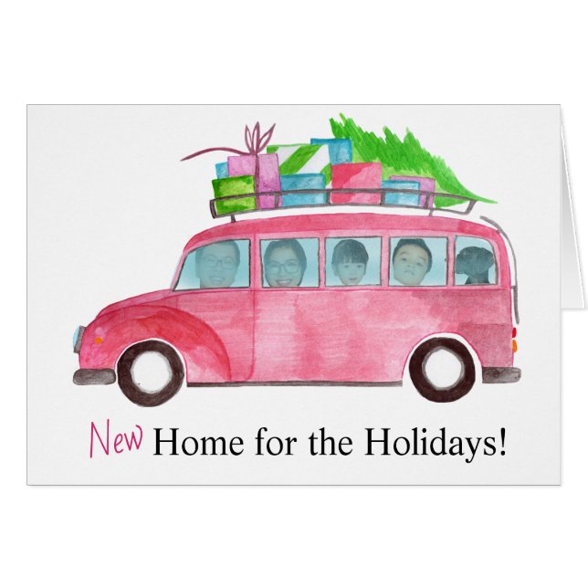 Nouveau carte photo personnalisable Home (Devant horizontal)
