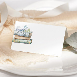 Nouveau Chapitre Blue Bow Books Baby shower carte