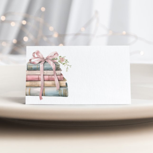 Nouveau chapitre Pink Bow Books Baby shower carte  (Créateur téléchargé)