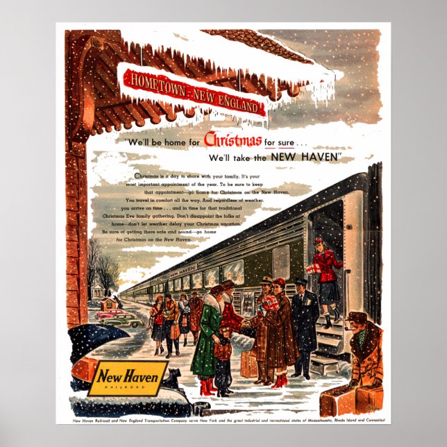 Nouveau chemin de fer Haven Noël 1947 Poster (Devant)