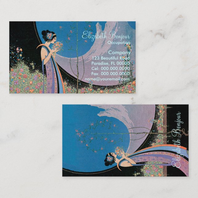 Nouveau chic - cartes de visite (Devant / Derrière)