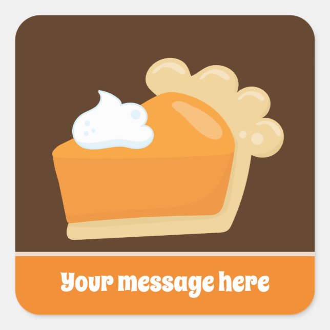 Nouveau citrouille pie ajouter message autocollant (Devant)