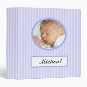 Nouveau classeur de livre de bébé de rayures