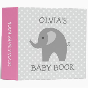 Nouveau classeur mignon de bébé avec l'éléphant