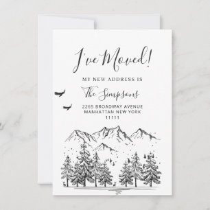 Nouveau cou de la carte de Faire-part mobile Woods