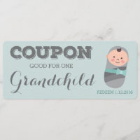 Nouveau Coupon grand-parent Faire-part pour enfant
