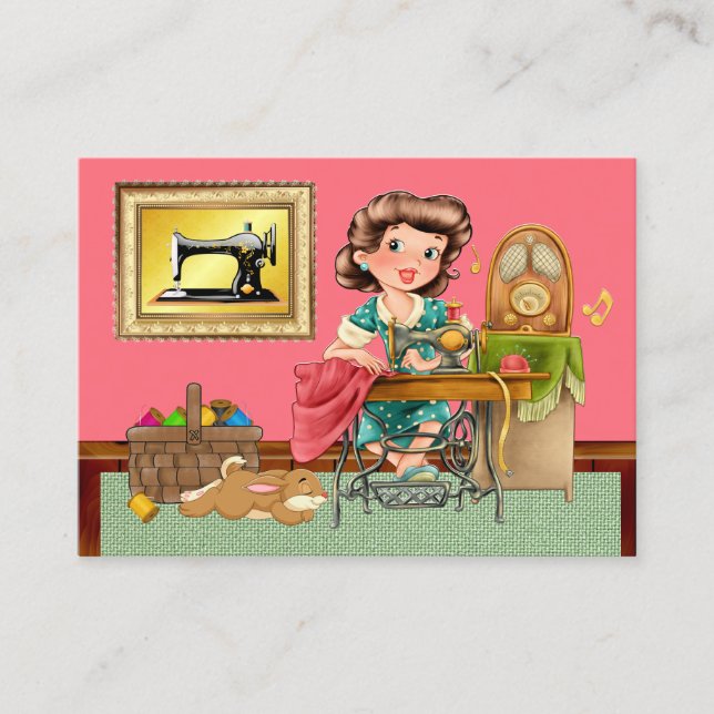 Nouveau couture / Seamstress / Carte de visite de  (Devant)