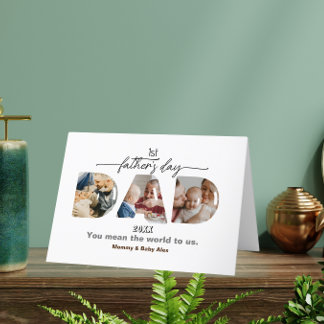 NOUVEAU DAD 3 Photos Collage Carte de première Fêt