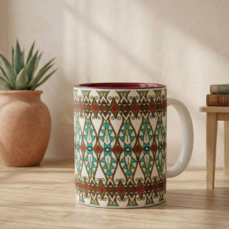 Nouveau Desert Flower Two-Tone Coffee Mug