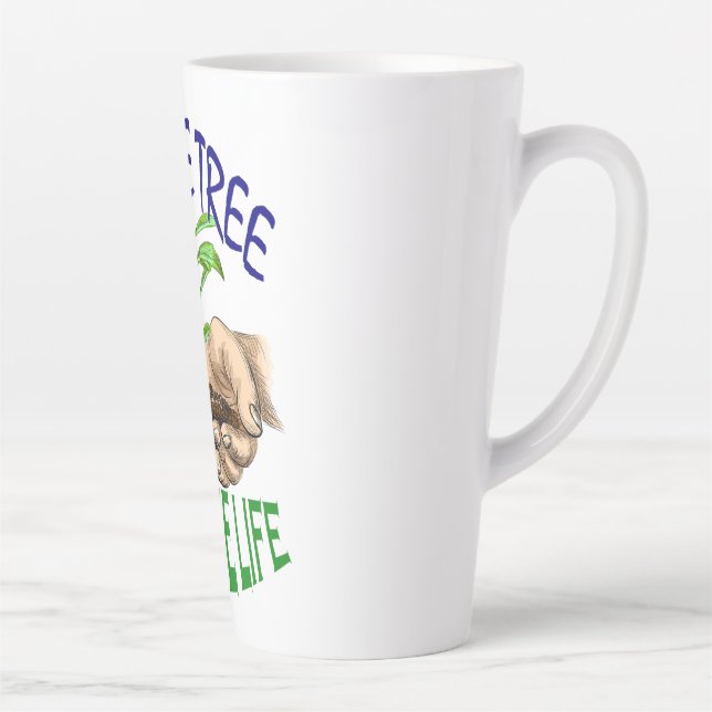 NOUVEAU DEVENEZ ÉCOLO DE CONCEPTION TALL CAFÉ MUG (Droite)