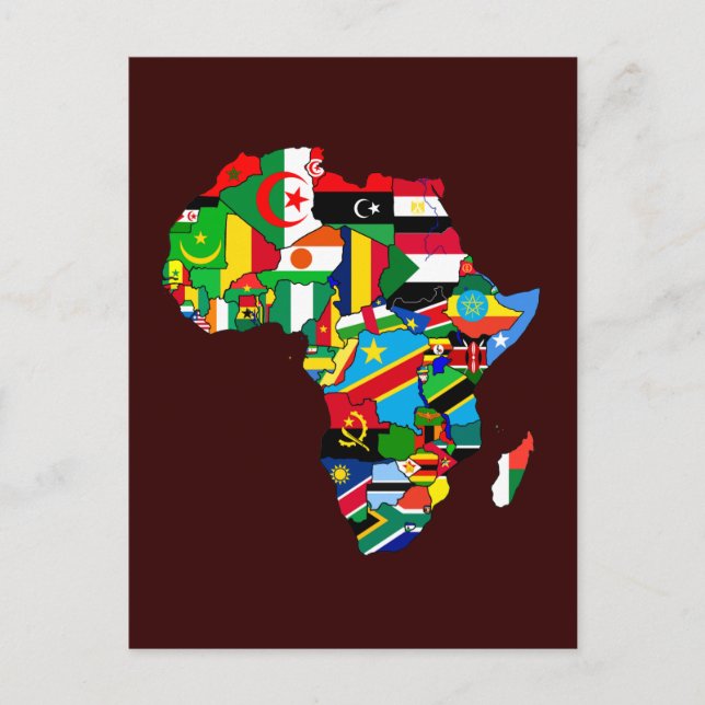 Nouveau drapeau des pays africains Carte de l'Afri (Devant)