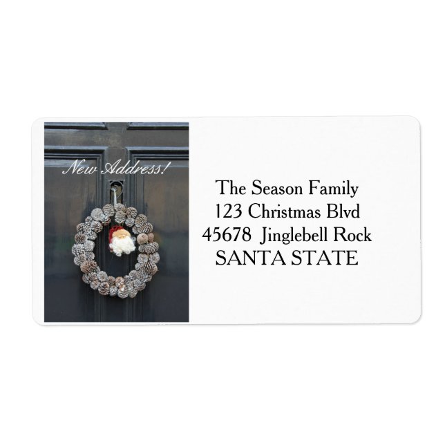 Nouveau Étiquette de vacances d'adresse (Devant)