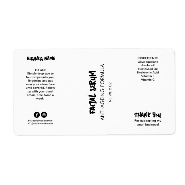 Nouveau Étiquettes de bouteille de gouttelette bla (Devant)