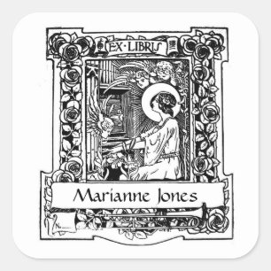 Nouveau Ex-Libris Bookplate Stickers