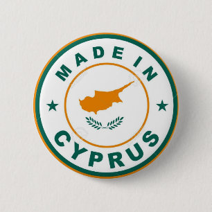 NOUVEAU ! - FABRIQUÉ DANS CHYPRE PINBACK BADGE