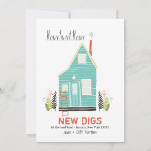 Nouveau faire-part à la maison doux à la maison