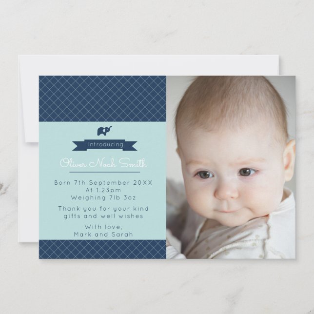 Nouveau faire-part de bébé/carte de remerciements (Devant)