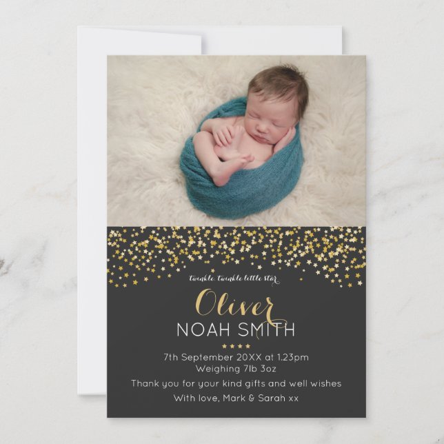 Nouveau faire-part de bébé/carte de remerciements (Devant)