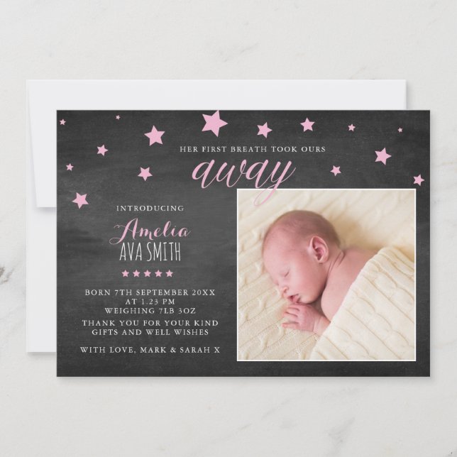 Nouveau faire-part de bébé/carte de remerciements (Devant)