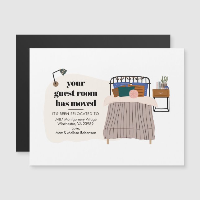 Nouveau Faire-part de déplacement de l'avis d'adre (Devant / Derrière)