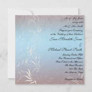 Nouveau Faire-part de mariage bleu