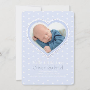 Nouveau Faire-part de naissance photo Love Blue