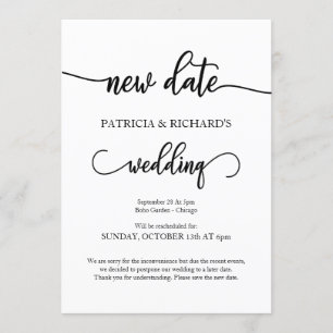 Nouveau Faire-part Mariage reporté à la date