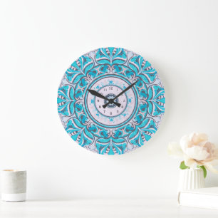 Nouveau Floral Mandala Large Clock