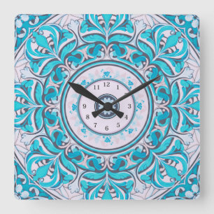 Nouveau Floral Mandala Wall Clock