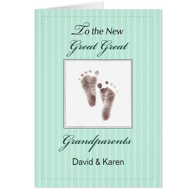 Nouveau Grand Grand-Parents de Bébé/Vert Neutre (Devant)