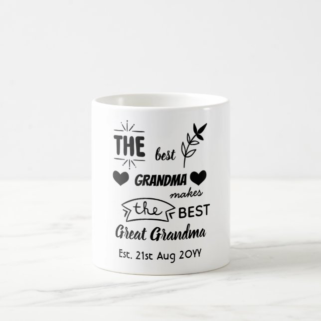 NOUVEAU GRAND Mamie Grand-Mère Mug Personnalisé (Centre)