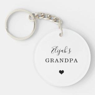 Nouveau grand-père - Nom de l'enfant Simple Coeur 