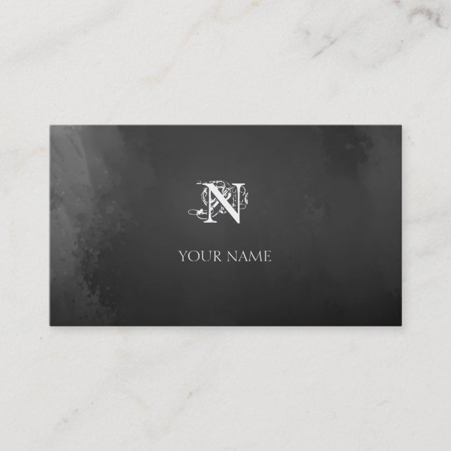 Nouveau Grey Business Card (Front)