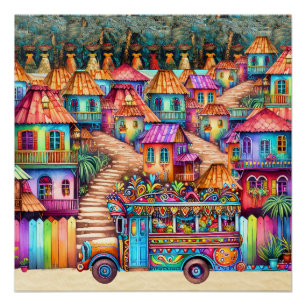 NOUVEAU HAITI unique, Aruba, Antigua Poster