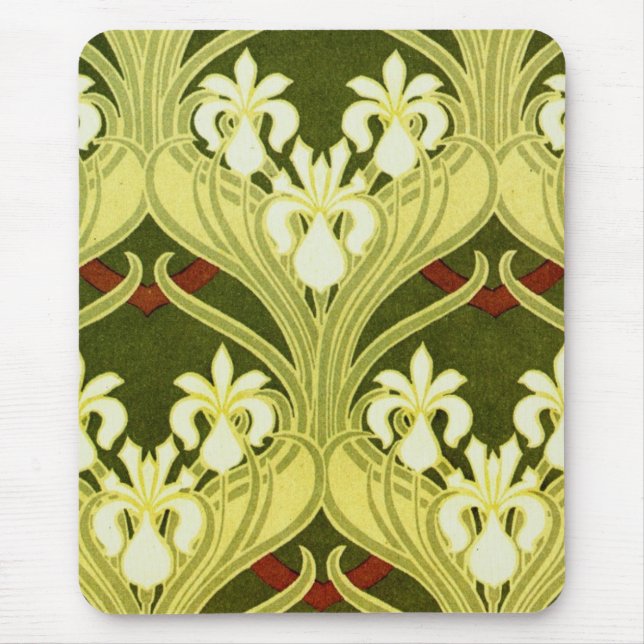 Nouveau in Spring Green Mouse Pad (Front)