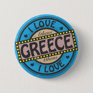 NOUVEAU ! ! - J'AIME ATHENS GREECE PIN BADGE