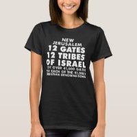 Nouveau Jérusalem 12 tribus de T-shirt de l'Israël