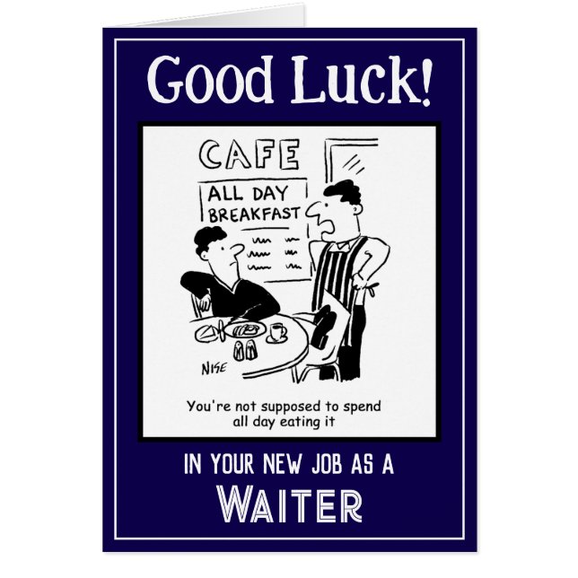 Nouveau job en tant que serveur. Bonne carte (Devant)