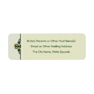Nouveau Lilies (Return Address Labels)