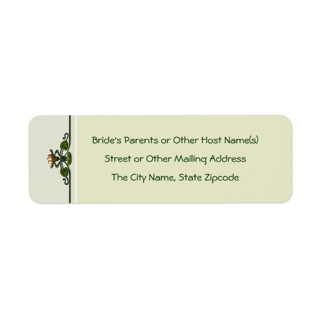 Nouveau Lilies (Return Address Labels) (Front)