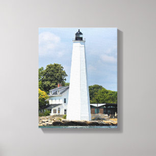 Nouveau London Harbour Lighthouse CT toile enroulé