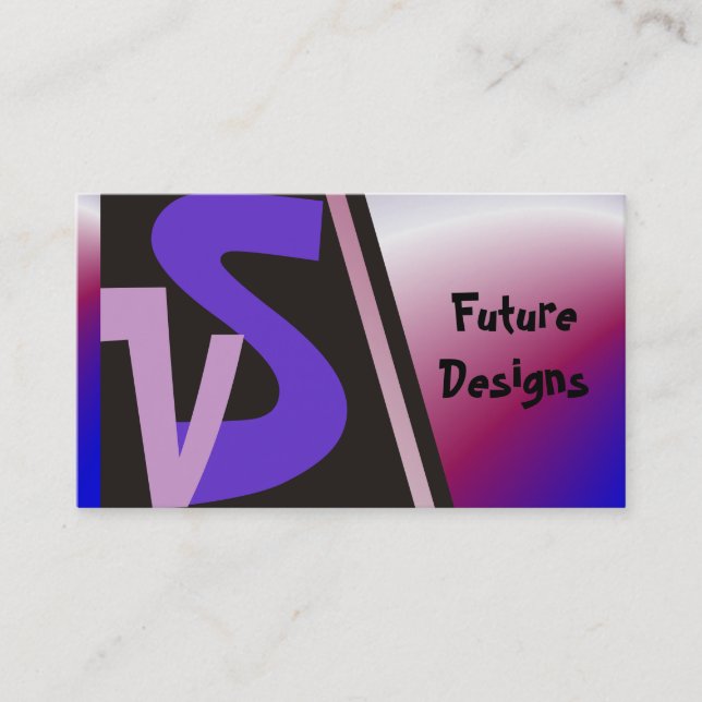 Nouveau look Cartes de visite de monogrammes (Devant)
