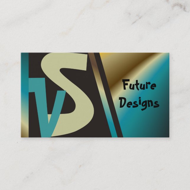 Nouveau look Cartes de visite de monogrammes (Devant)