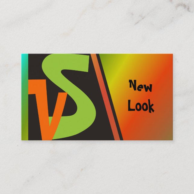 Nouveau look Cartes de visite de monogrammes (Devant)