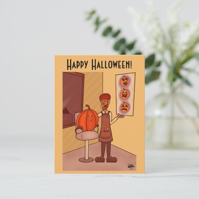 Nouveau look Halloween carte postale (Debout devant)