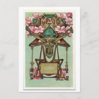Nouveau Mai Gemini zodiac anniversaire Invitation