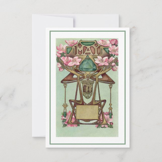 Nouveau Mai Gemini Zodiac invitation d'anniversair (Devant)