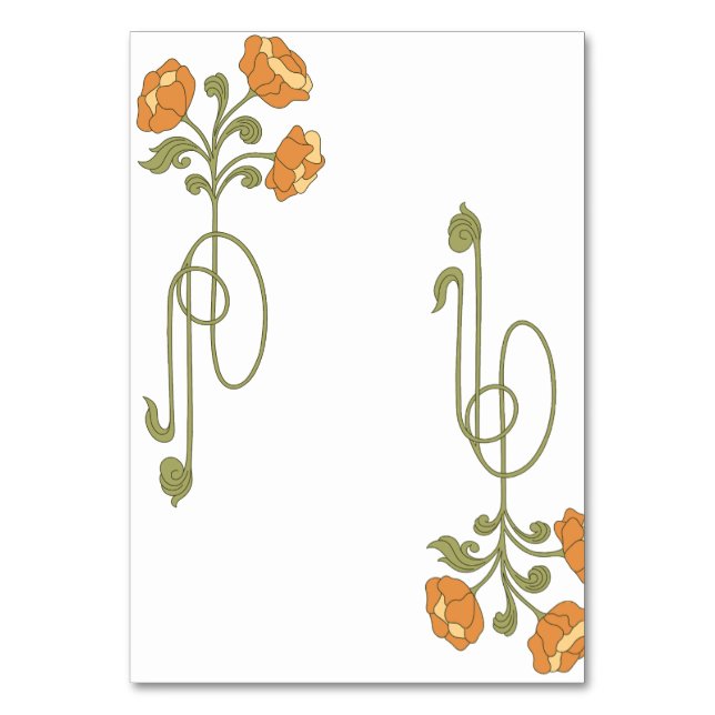 Nouveau Mariage floral Numéros de table (Dos)