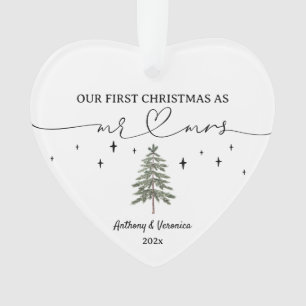 Nouveau marié Notre premier Noël en tant que Mr & 