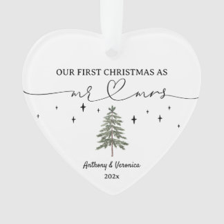 Nouveau marié Notre premier Noël en tant que Mr & 